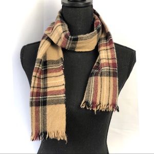 Lambswool classic check scarf